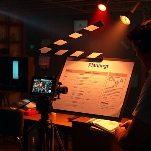 Pre-production icon - representing script writing, storyboarding, and planning